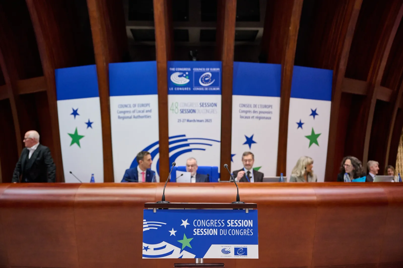 Vue de l’hémicycle du Congrès des pouvoirs locaux et régionaux